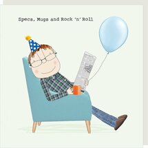 wenskaart rosie made a thing - rock n roll