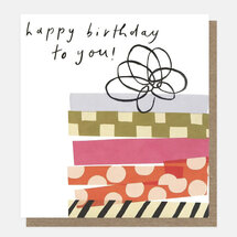 verjaardagskaart caroline gardner - happy birthday to you - tape cadeau