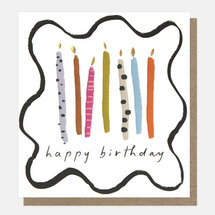 verjaardagskaart caroline gardner - happy birthday - kaarsjes