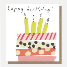 verjaardagskaart caroline gardner - happy birthday - tape taart