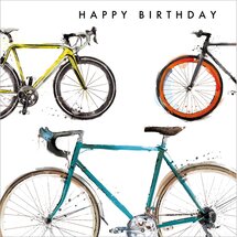 verjaardagskaart woodmansterne - happy birthday - fietsen