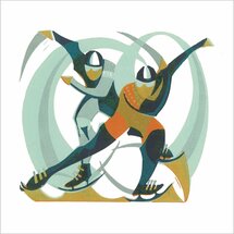 wenskaart woodmansterne - schaatsen