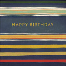 verjaardagskaart woodmansterne - happy birthday - strepen