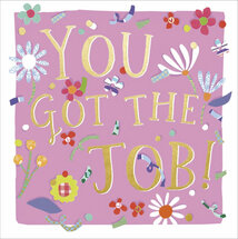 wenskaart nieuwe baan woodmansterne - you got the job