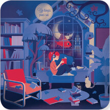 vierkante ansichtkaart met envelop van Rémy Tornior - tijd voor jezelf