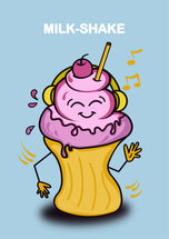 wenskaart sugar rush - milk-shake