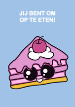 wenskaart sugar rush - jij bent om op te eten