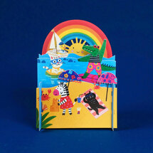 3d pop up kinderkaart - zomerstrand