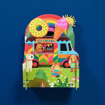 3d pop up kinderkaart - ijscobus