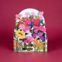 3d pop-up kaart miniature pop-up - bloemen
