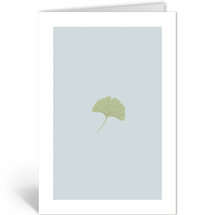wenskaart - blad van de ginko boom