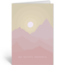 condoleancekaart - met oprechte deelneming - zonsopgang