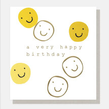 verjaardagskaart caroline gardner - a very happy birthday - smileys