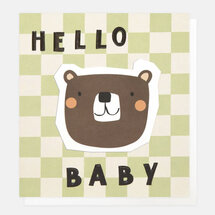wenskaart caroline gardner - hello baby - beer