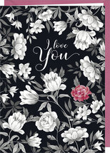 wenskaart code 5 - I love you - bloemen