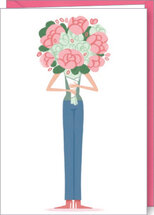wenskaart code 5 Justine Garagnani - bos bloemen