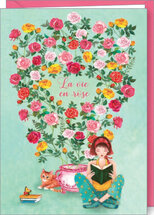 wenskaart code 5 Mila - la vie en rose