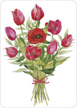 ansichtkaart Code 5  - bos bloemen