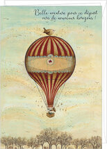 grote wenskaart A4 Jehanne Weyman - luchtballon