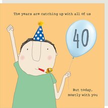 40 jaar - wenskaart rosie made a thing - years are catching up with us all