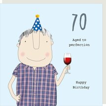 70 jaar - wenskaart rosie made a thing - aged to perfection