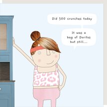 wenskaart rosiemadeathing - 300 crunches