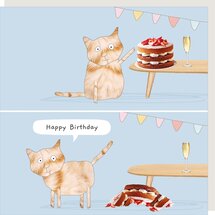 wenskaart rosiemadeathing - happy birthday - kat