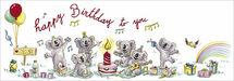 uitklapbare wenskaart cache-cache - happy birthday - koala's