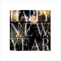 6 luxe nieuwjaarskaarten woodmansterne - Happy New Year - vuurwerk