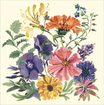 wenskaart woodmansterne - bloemen