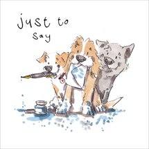 wenskaart woodmansterne - just to say - honden