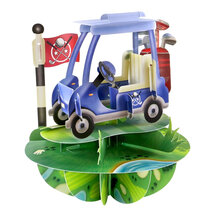 3D kaart - pirouettes cards - golfkarretje