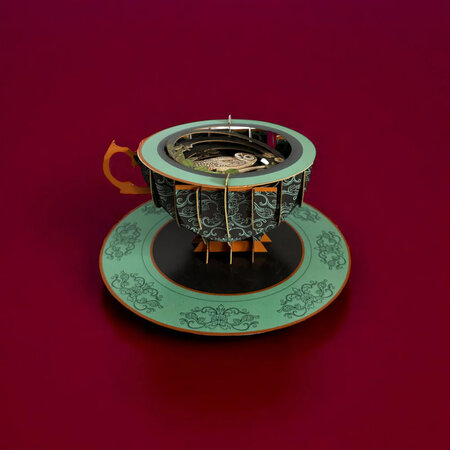 3D pop up wenskaart - a cup of tea - uil