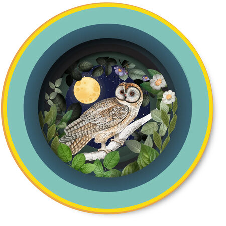 3D pop up wenskaart - a cup of tea - uil