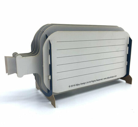 3D pop up wenskaart  - message in a bottle - pauwen