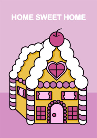 wenskaart sugar rush - home sweet home