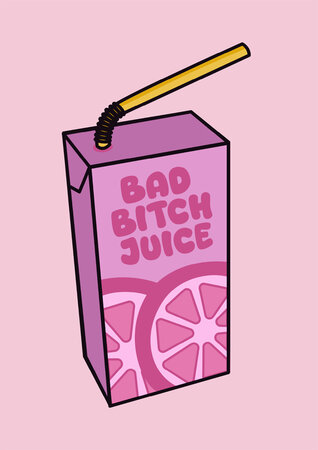 wenskaart sugar rush - bad bitch juice