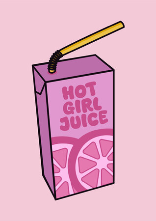 wenskaart sugar rush - hot girl juice