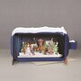 3D pop up kerstkaart - message in a bottle - kinderen in de sneeuw