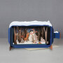 3D pop up kerstkaart - message in a bottle - sneeuwpop en dieren
