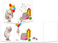 uitklapbare verjaardagskaart cache-cache - hippo birthday to you... - nijlpaard