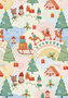 6 luxe kinderkerstkaarten busquets - kerstboom, elfjes, kerstman