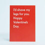 valentijnskaart ohh deer - i'd shave my legs for you - happy valentine's day