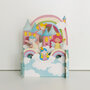 3d pop up kinderkaart - kasteel en elfjes
