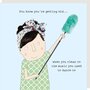 wenskaart rosiemadeathing - clean to the music