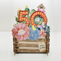 50 jaar - 3d pop-up verjaardagskaart miniature greetings - bloemen