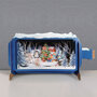 3D pop up kerstkaart - message in a bottle - pinguïns en hazen