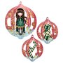 Set met 3 kerstballen van Gorjuss - cosy