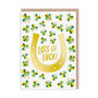 wenskaart ohh deer - lots of luck - hoefijzer