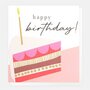 verjaardagskaart caroline gardner -  happy birthday - taartpunt